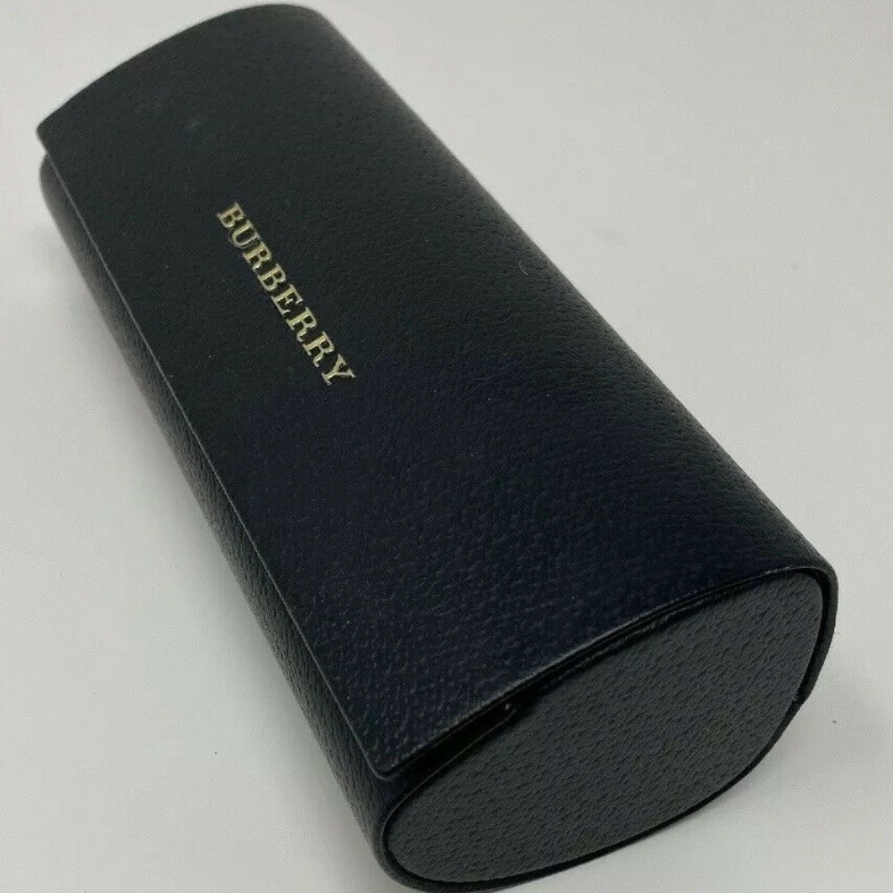Burberry Hard Black Leather Glasses Case